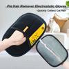Pet Hair Remover Gloves Electrostatic For Cats Dogs, Reusable Washable Grooming Glove With 2-In-1 Lint Roller Brush - Safe Non-T