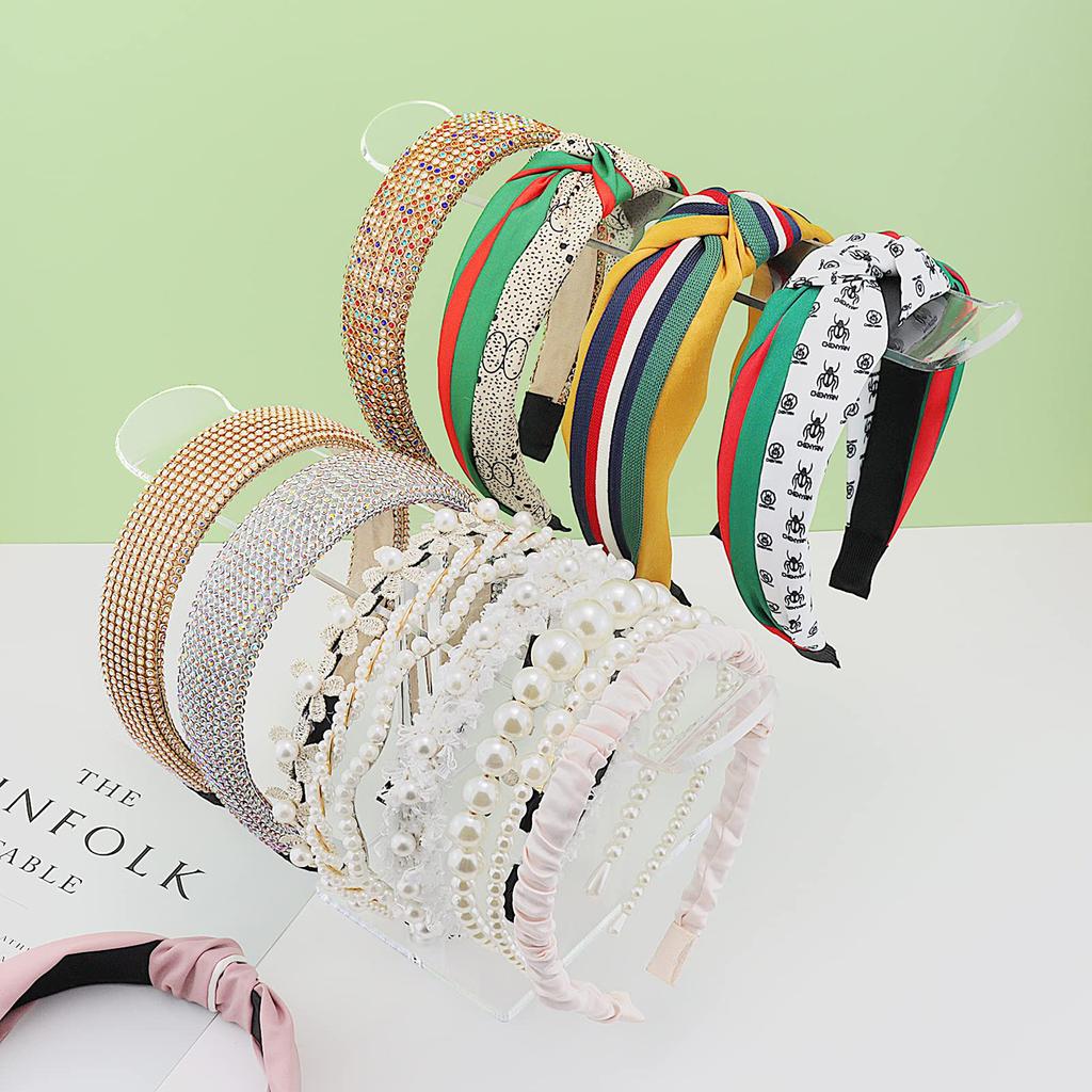 Headband Holder Organizer Acrylic Headband Stand Display Rack for Hairbands & Watches For Teen Girl & Women Home Kitchen