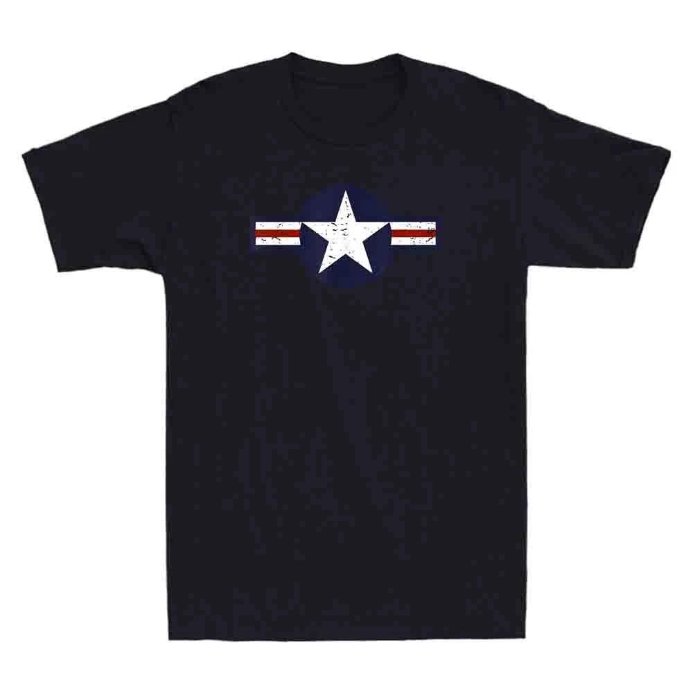 Air Force Roundel US Air Force Army Veteran Military Patriot Retro Men s T-Shirt XXXL