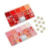 HAMILO Tsumami Zaiku Fabric Scraps for Kanzashi, Crafts, Handmade - Set of 240 Pieces (Red X Pink) - Perfect Fabric Set for Tsumami Zaiku, 2 Colors,