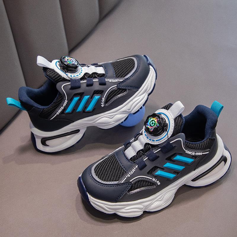 2025 Spring Children's Shoes Boys and Girls Sports Shoes Mesh Breathable Casual Shoes Medium and Large Children and Teenagers Tide Shoes