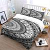 Mandala Pattern Black and White Bedding Set Bedding set (1 duvet cover, 2 pillowcases, duvet not included)