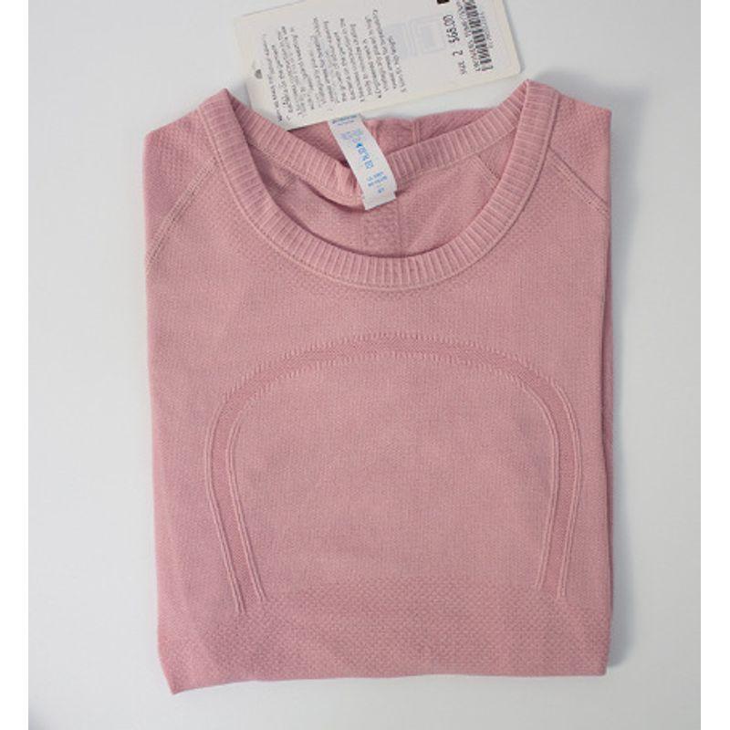 

2025 Женский Топ Сексуальный Спортивный Круглый Вырез Платье для Йоги B23 soot powder short sleeve S/size 2