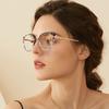 Blue Light Blocking Glasses Women Fashion Metal Frame Anti Blue Light Color Changing Dual Use High End Eyewear for Office