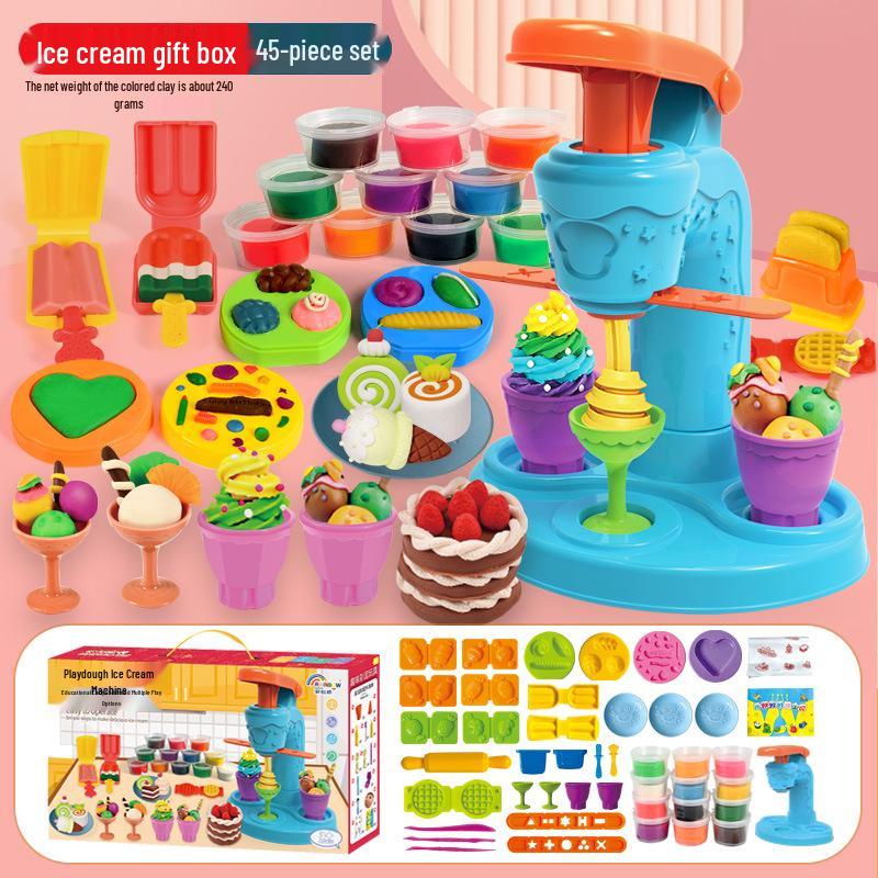 DIY Ice Cream Maker Clay Molds & Tools Set for Kids