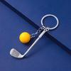 Keychain Pendant Simulated Golf Pendant Gym Keyring Sports Style Golf Club Key Holder Fitness Bag Accessories