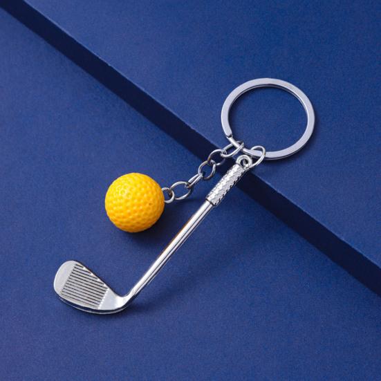 Keychain Pendant Simulated Golf Pendant Gym Keyring Sports Style Golf Club Key Holder Fitness Bag Accessories