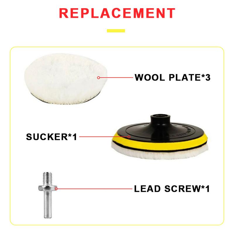5 stücke Auto Polish Pad Polierscheiben Kit Auto Karosserielack Pflege Polierer Weiche Wolle Wachsschwamm Maschine Sauberes Zubehör