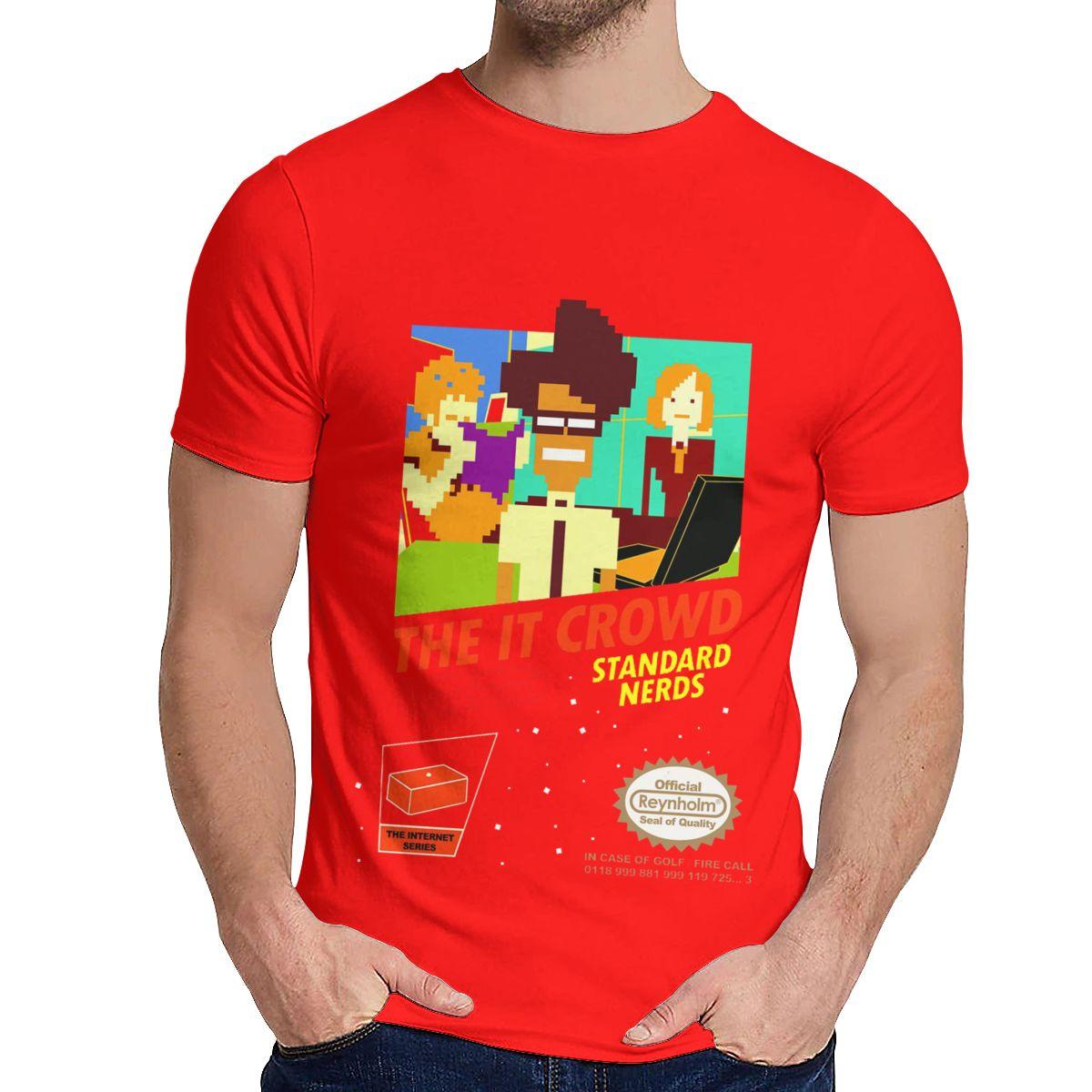 For Male T Shirt The It Crowd Funny Geek Computer Tv Show Slim Unique Design O L