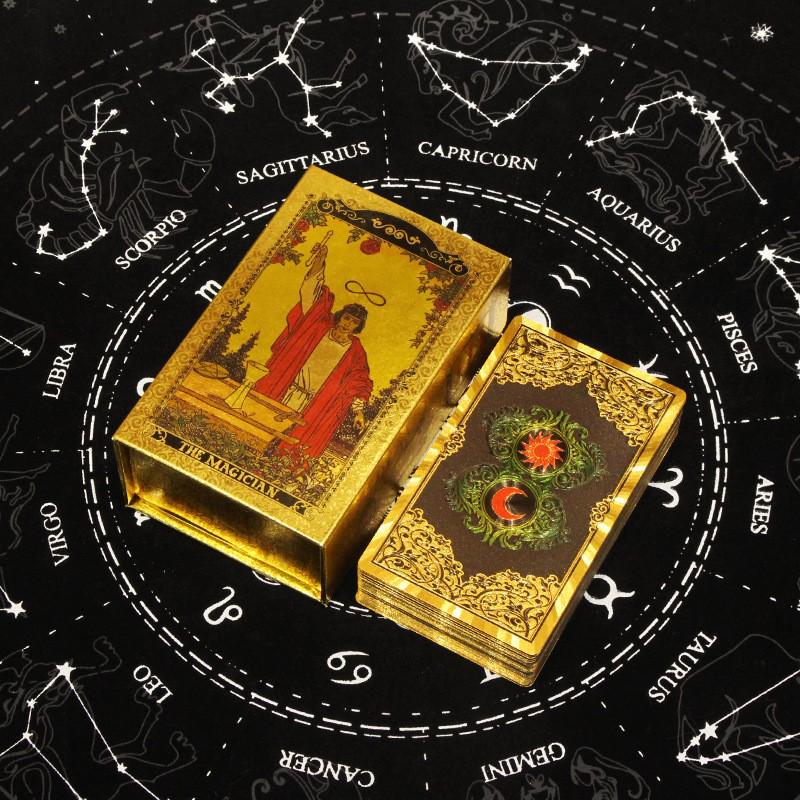 Rider-Waite Tarot Deck: Beginner-Friendly, Hot Stamped, Waterproof PVC Cards for Card Games.