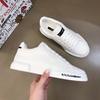 European Station New Men's Shoes Leather Soft Bottom Lace Trendy Sports and Leisure Shoes Versatile White Shoes DG Letter