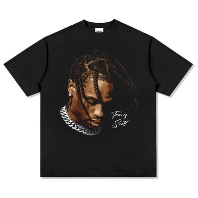 Grafické Tričko Travis Scott Oversized Hip Hop Rapper Bavlněné Tričko Streetwear Unisex Dámské Ležérní Vintage Y2K Top Astroworld Vibe