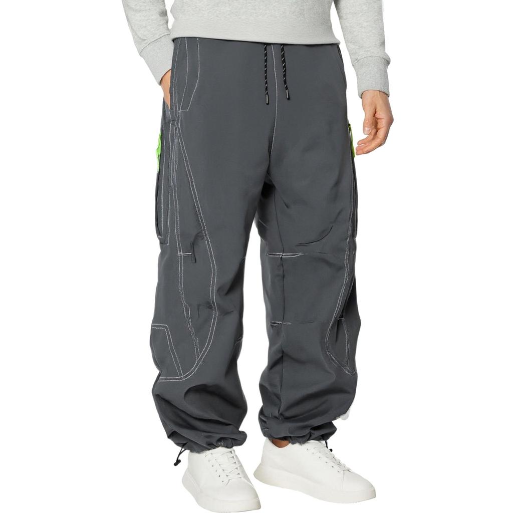 Men's Casual Solid-color Fashionable Loose Cargo Pants, Men's Windproof, Water-, Breathable And Lightweight Pants