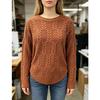 Europe, America Autumn and Winter Fashion Sweater Women's Clothing, Casual Knitted Plaid Contrasting Cardigan Jacket Top