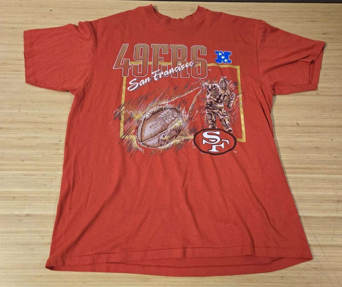 

Vintage San Francisco 49ers Shirt Graphic Mens XL Red NFL Football Made USA 90s S