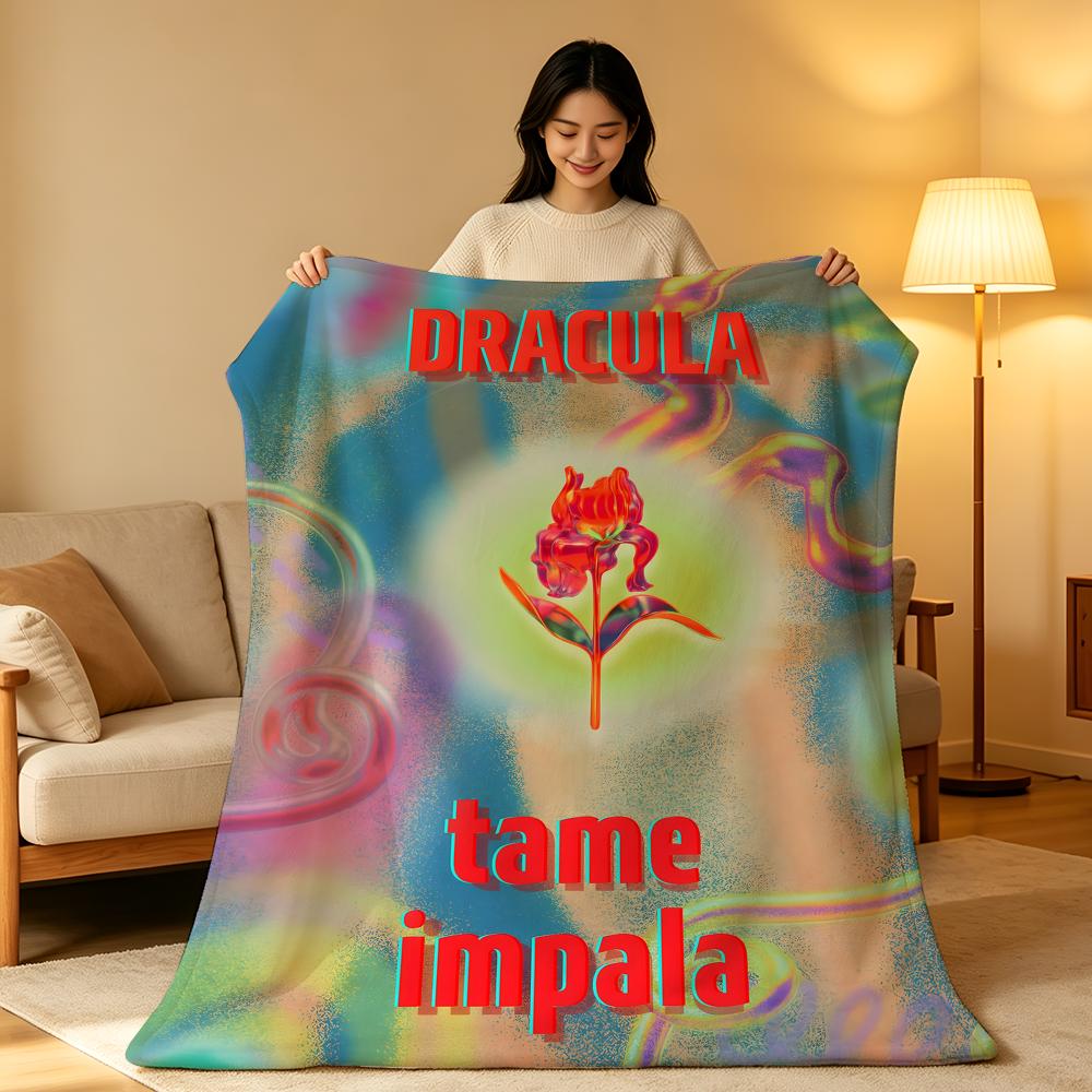 Band T-Tame.I-Impala Throw High-Density Short Plush Blanket Soft Skin-Friendly For Sofa Nap Air-Conditioned Room