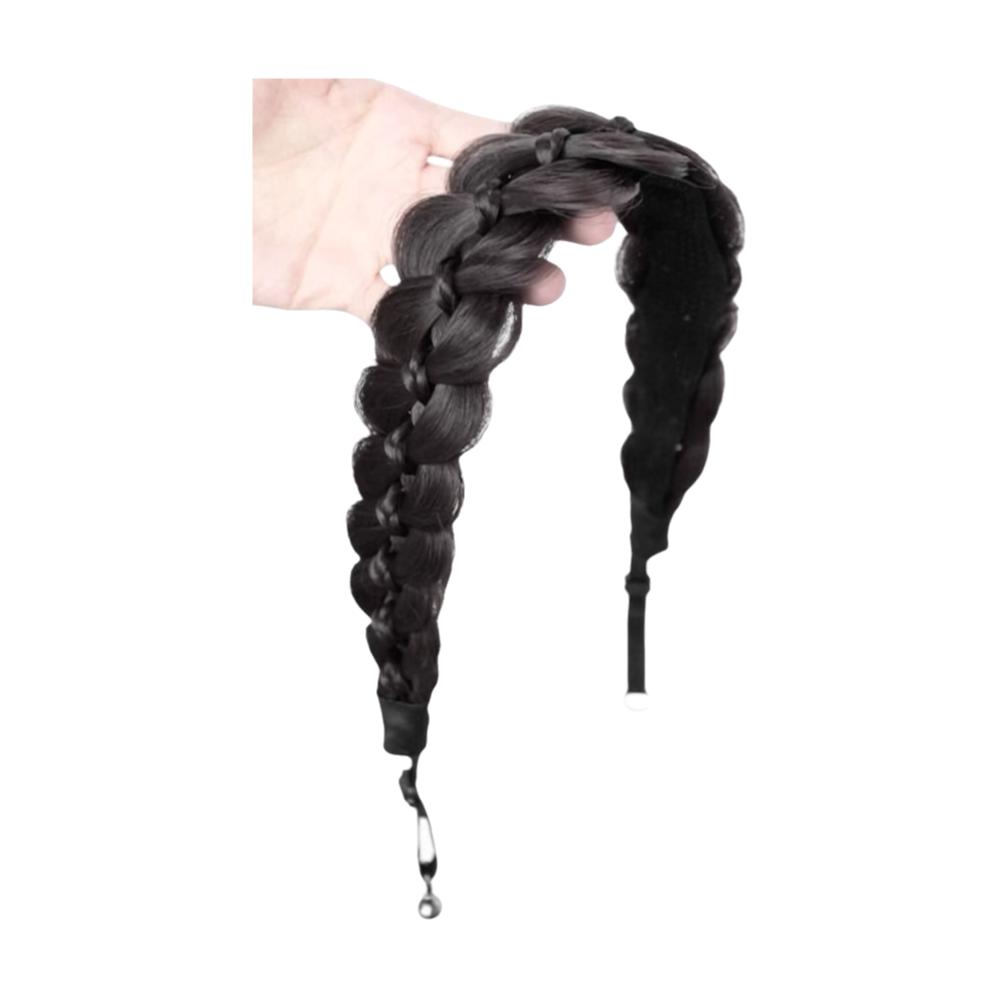 Magnetic Braided Headband Wig Headwear Retro Head Hoop Fishbone Braids Hair Bands Party