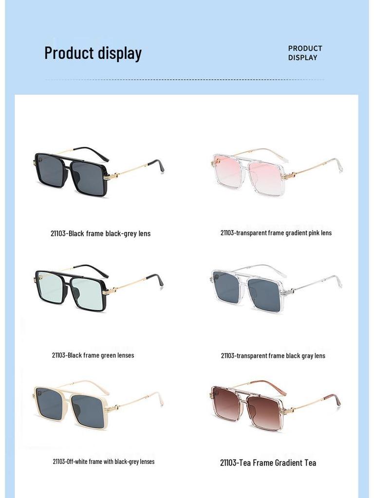 Korean Retro Metal Square Unisex Sunglasses - Blush, Anti-UV