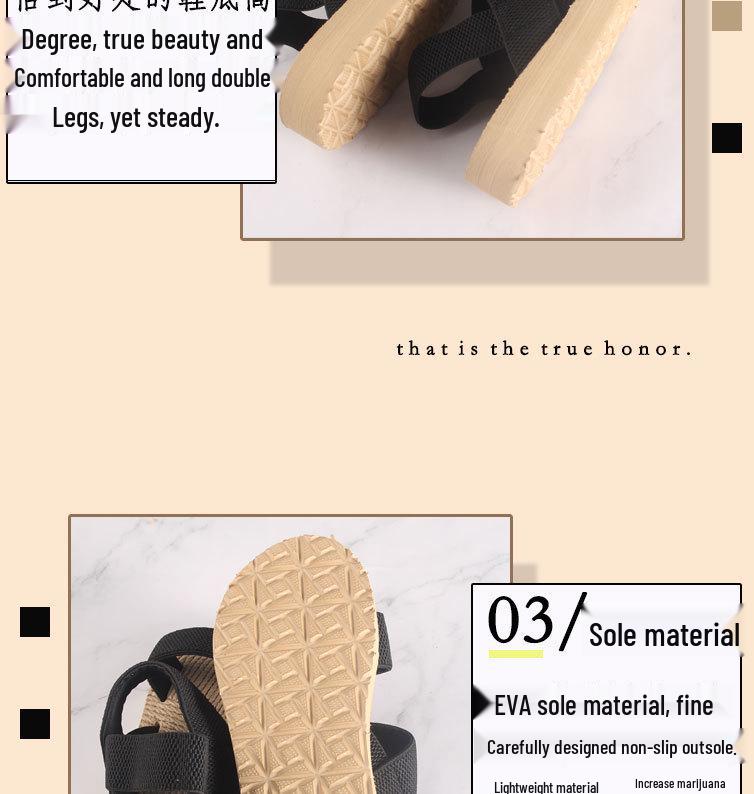 New Roman EVA Women's Mid-Heel Sandals - Round-Toe, Flat-Bottom Slippers for Outdoor, Summer 2024