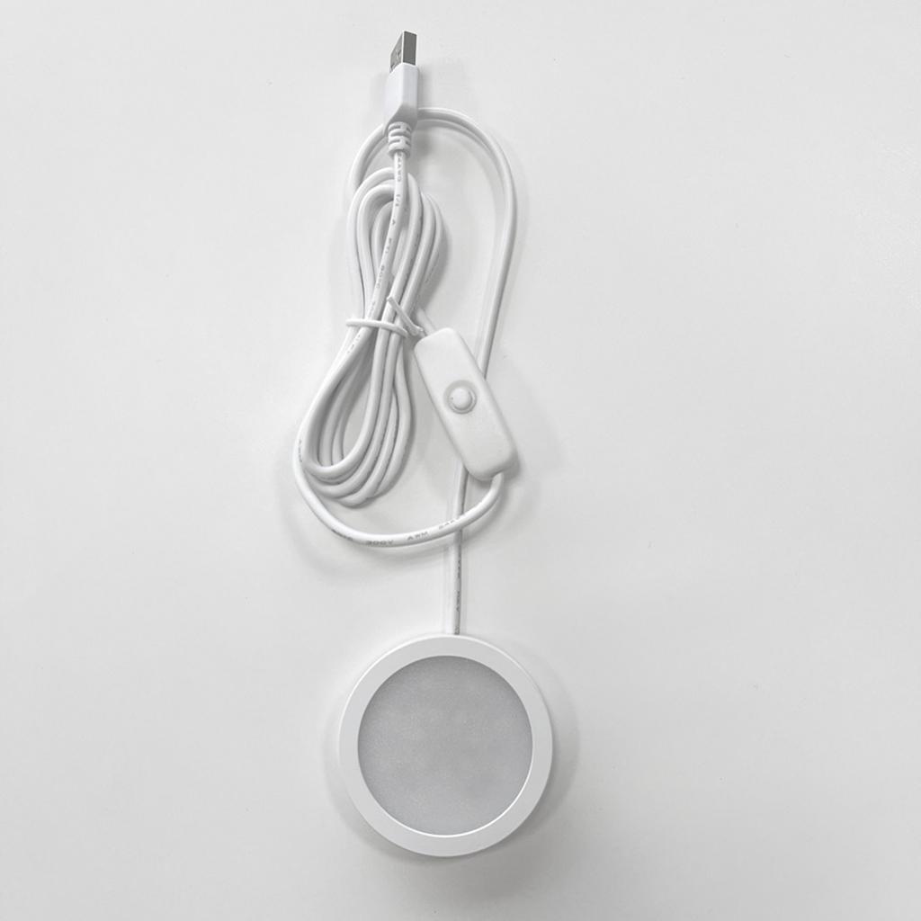 USB Powered 5V3W LED Desk Lamp Round Base LED Under Cabinet Puck Light For Office And Bedroom Use