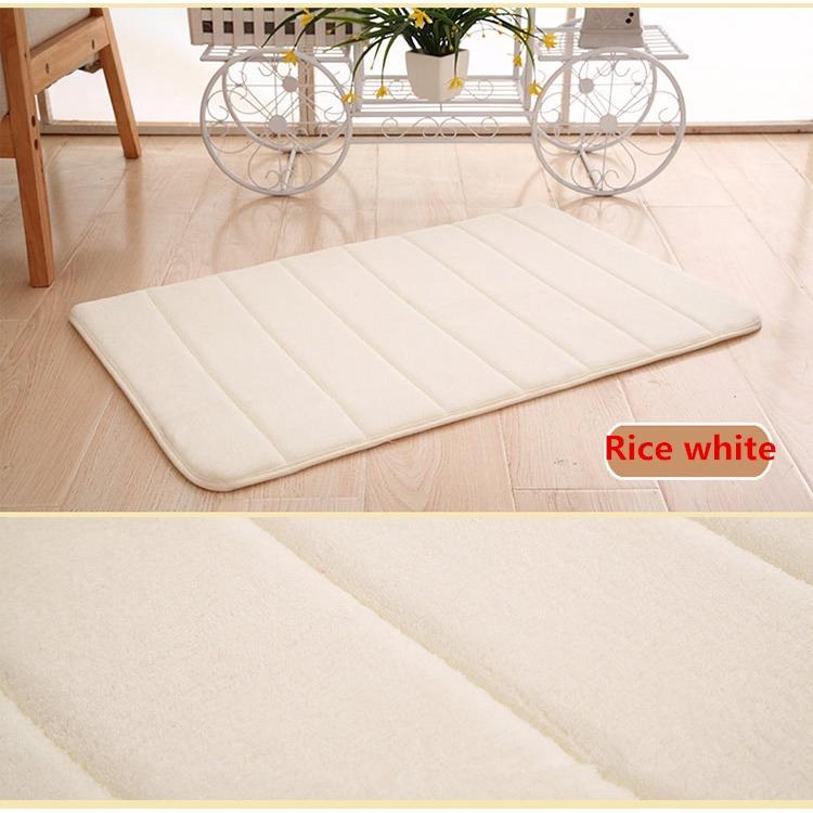 

1pcs 40*60cm Bath Mat Bathroom Carpet Water Absorption Rug Shaggy Memory Foam Bathroom Mat Kitchen Floor Rugs 40x60cm