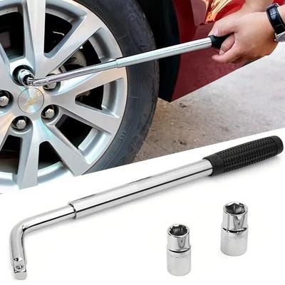 New With Sockets Telescoping Wrench Extendable 21/23mm Lug Wrench 17/19 Car Repair Tools