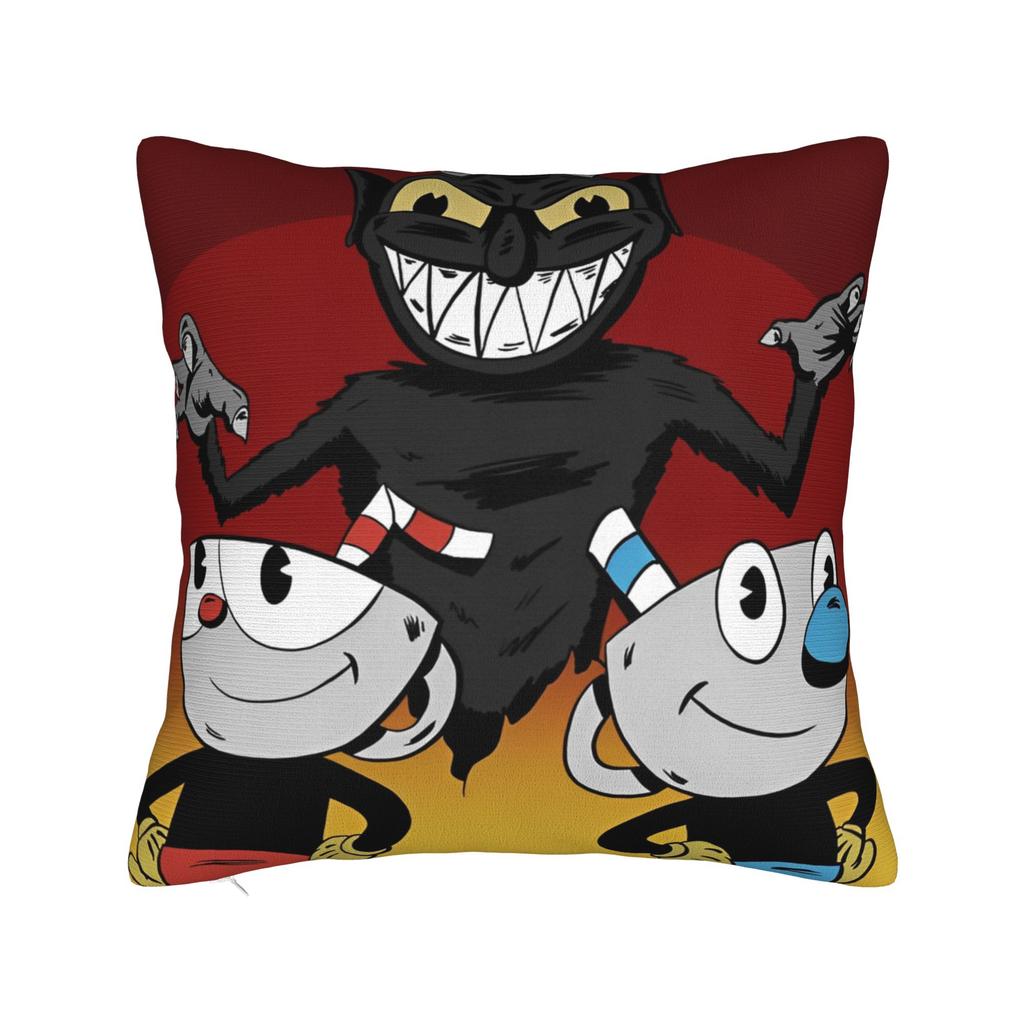 Cupheads And Mugmans Cartoon Pillowcase Printing Cushion Cover Decoration Throw Pillow Case Cover Home Wholesale