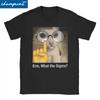 Erm What The Sigma T Shirt Men Women Pure Cotton Awesome TShirt Round Neck Funny Meme Cat Tees Short Sleeve Tops Classic