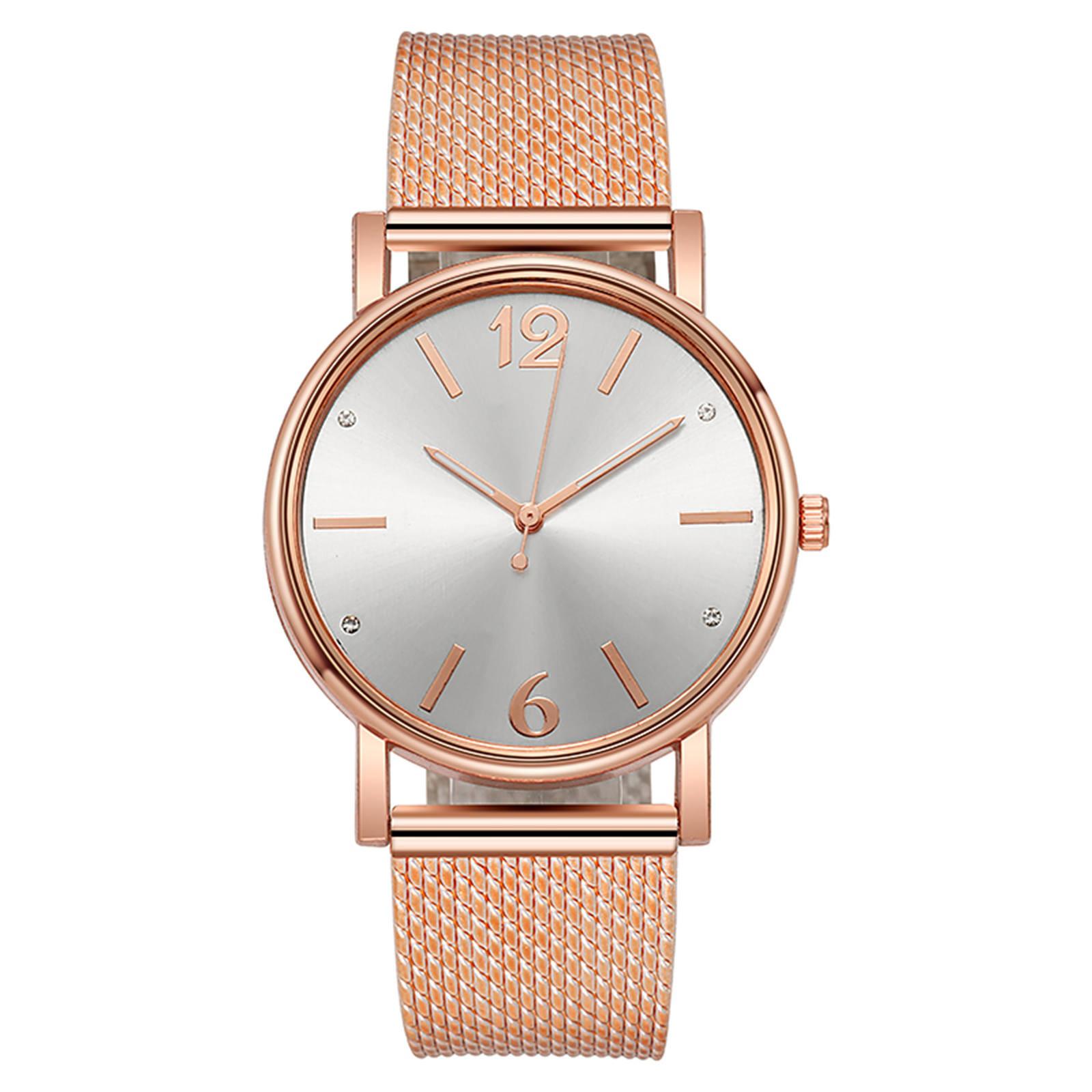 

Модные женские часы Женские кварцевые часы с сетчатым ремешком и бриллиантами One Size