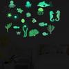 Octopus Glow Sticker in The Dark Wall Stickers, Self-Adhesive Undersea Animals Decals with Turtles In Stickers Clown Fish Octopus, Luminous