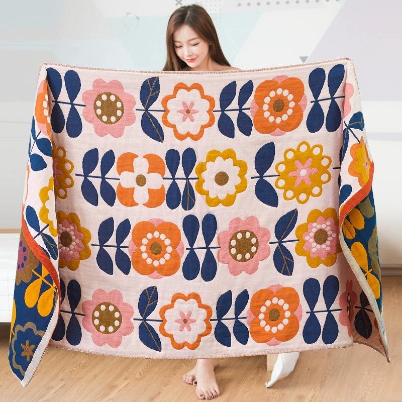 Pure Cotton Bath Towel - Four Layer Cotton Gauze Large Towel 70 X 140cm, Soft Absorbent for Bathing Shower