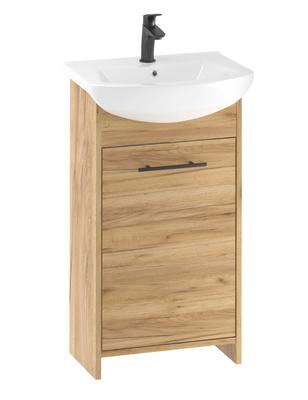 Meuble de salle de bain Frigo chêne doré avec lavabo 45 cm