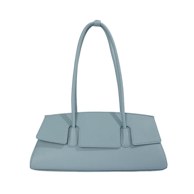 Retro simple portable shoulder bag women's bag autumn and winter new commuter niche underarm baguette bag