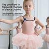 Mädchen Tüllrock Set Kinder Rosa Ballett Body und 6 Lagen Pen Pen Rock 2 Teile Party Ballkleid Minirock für 2-12 Jahre