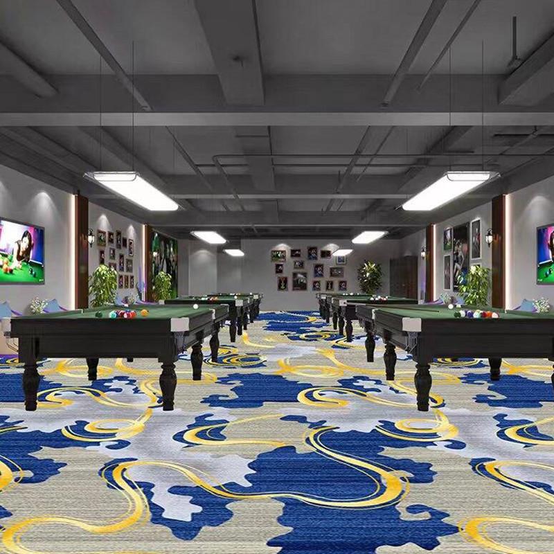 Luxury Printed Carpet for Hotel Billiard, Game, and Recreation Rooms – Wall-to-Wall Hallway and Private Room Flooring