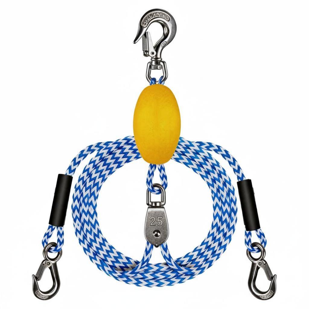 Marine Tow Rope Buoyant Elastic Strap Water Carrier Hook for Boating Kayak