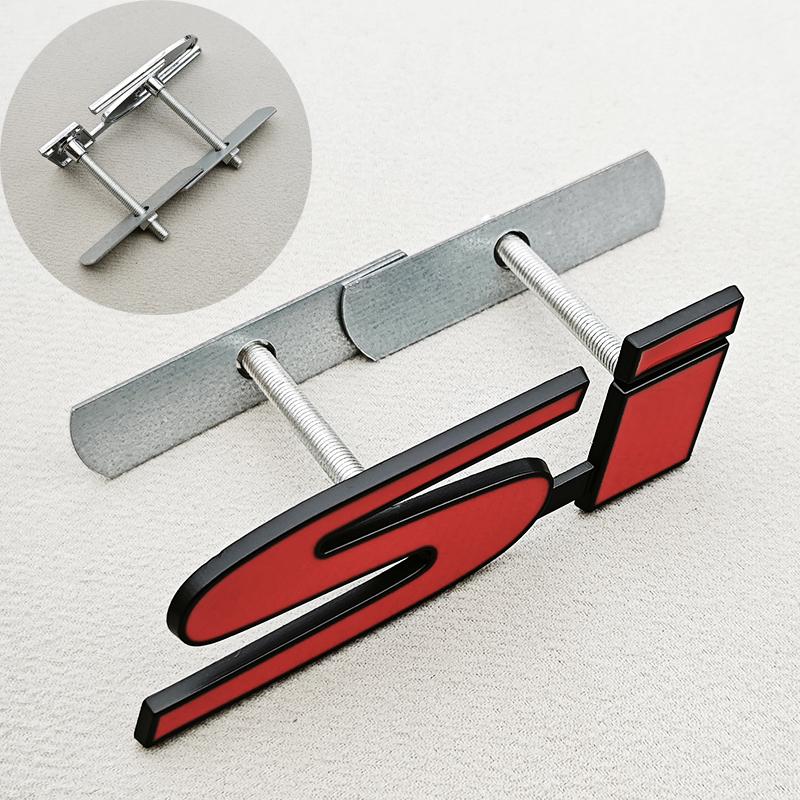 3D Metal Car Styling SI Logo Badge Chrome Sticker Front Grille Emblem For Honda Civic Accord Etc Automobile Accessories