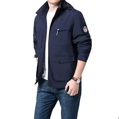 Giacca Primaverile da Uomo con Cappuccio Giacca Casual Antivento da Uomo Top Casual Largo da Uomo Giovane