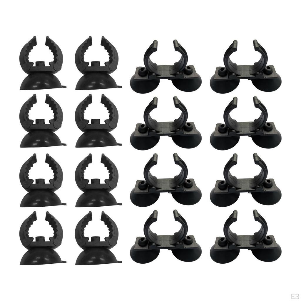 8 Aquarium Heater Holders, Suction Cups with Clips, Easy Installation, Lamp Clamps for Aquariums,