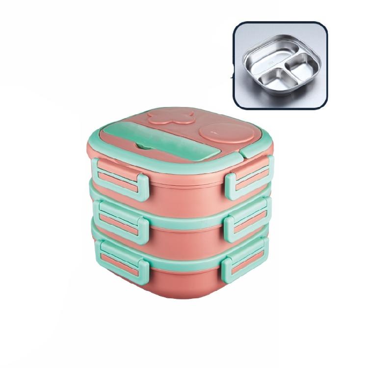 Elegant Two Level Lunch box with Seal Lid Unique Multi Layer Food Storage Box for Business Lunches and Outdoor Picnics