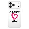 I Love You Pink Heart Soft Clear TPU Phone Case For iPhone 17 Air 16E 16 11 15 14 Pro MAX 12 13 7 8 Plus SE Easter Cover