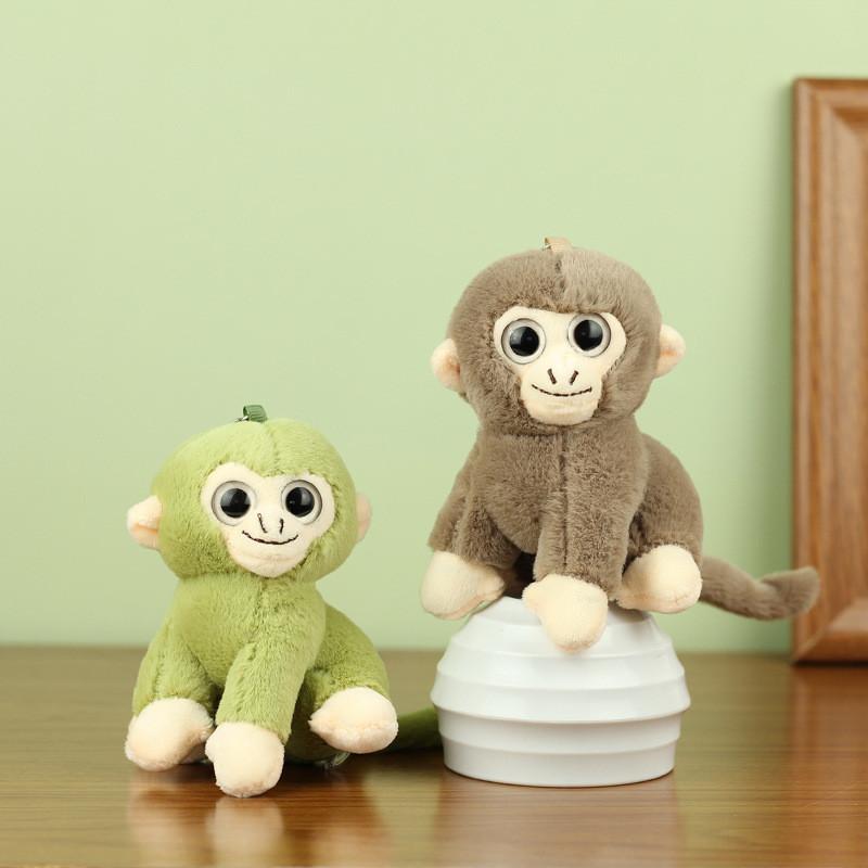 Adorable Small Plush Monkey Toy Soft Golden Snub-nosed Monkey Stuffed Animal Keychain Monkey Decoration For Kids Gift