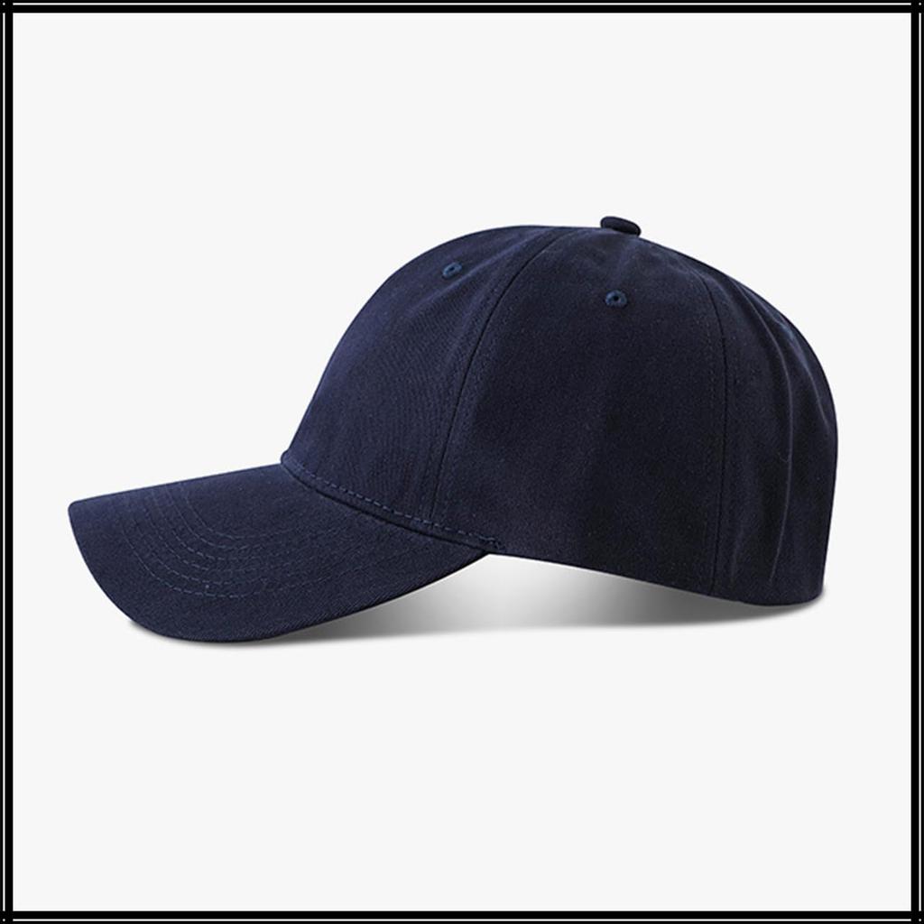 CZ436 [White Fang] Hat, Cap, Cool, Large, Casual, Plain, Colorful, Simple, Men's, Women's, (Navy)