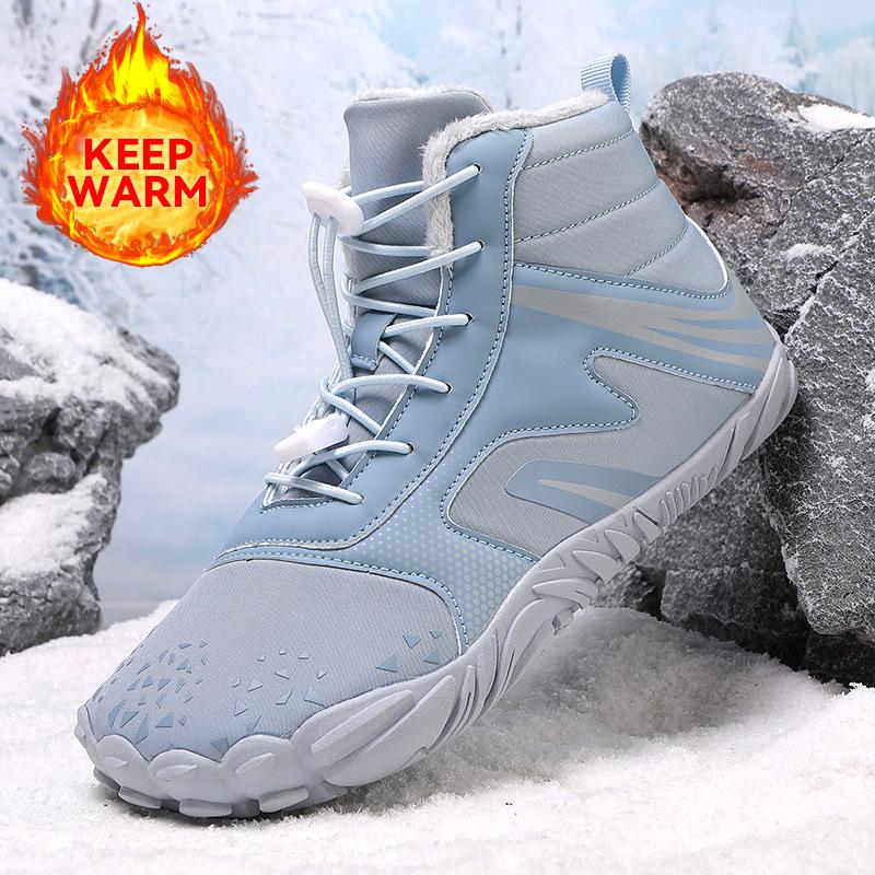Winter new snow boots piled thickened thermal cotton boots outdoor sports skiing men's and women's wear-resistant cotton shoes