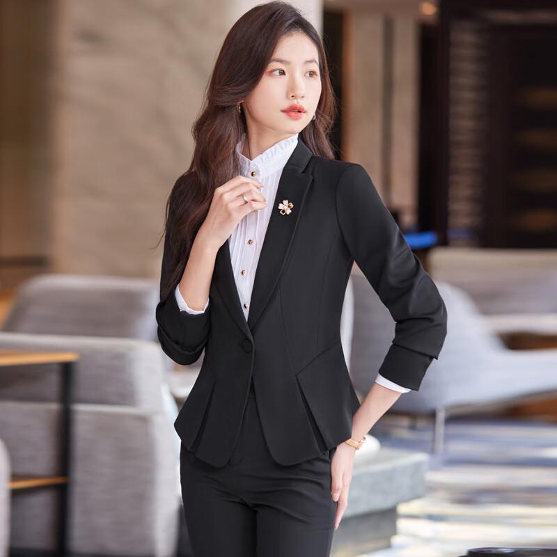 Troloman Women's Slim Fit Professional Suit Set