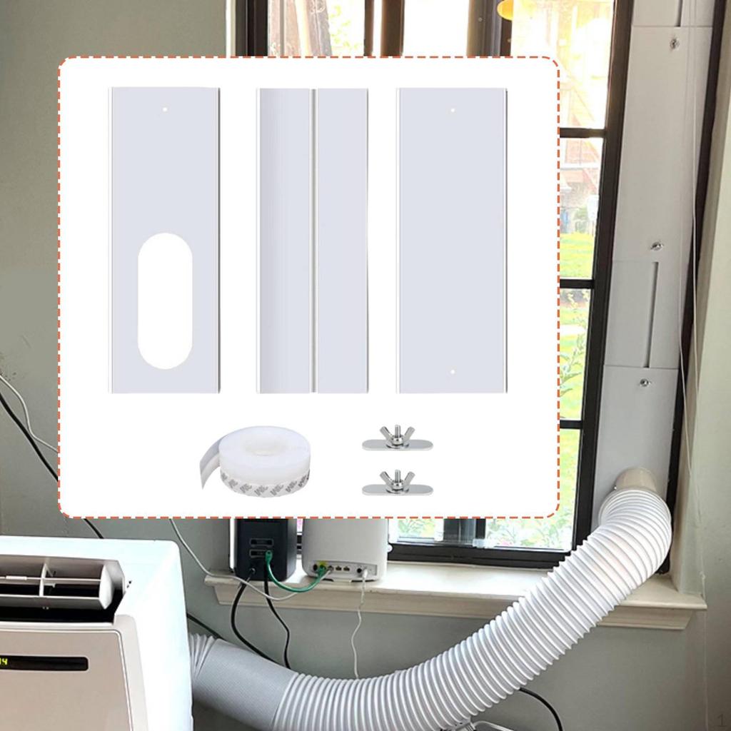 Air Conditioner Window Vent Seal Kit for Exhaust Hose Sturdy Duct 3Pcs Plate