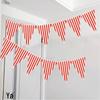 Red & White Striped Pennant Banner for Parties & Weddings