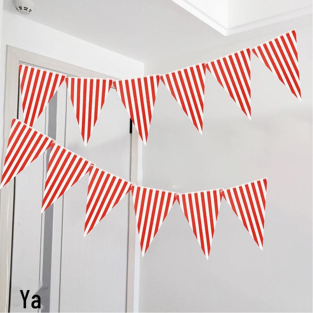 Red & White Striped Pennant Banner for Parties & Weddings