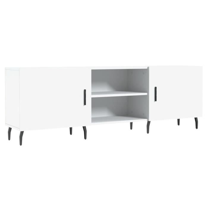 VidaXL Meuble TV blanc 150x30x50 cm bois d'ingénierie 829108