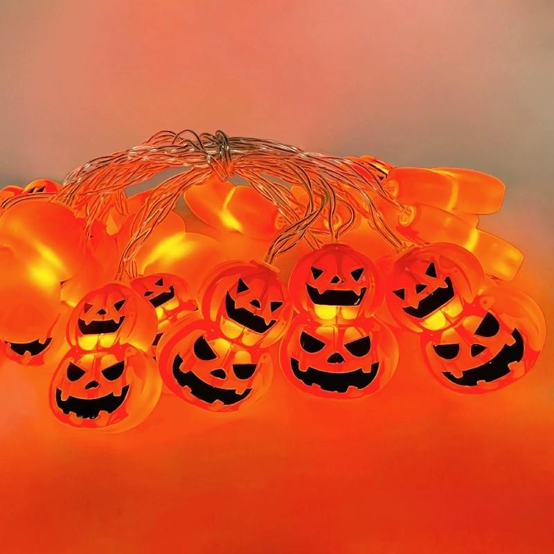 Halloween Pumpkin String Lights Battery Powered For Party Decorations